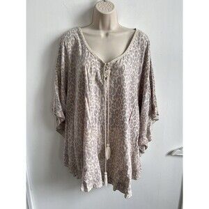 Z&L Anthro Viva La Cheetah Kaftan One Size Boho Hippie